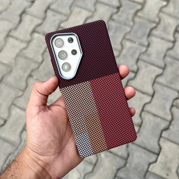 LUXO Life Carbon Fiber Texture Matte Bumper Samsung Case