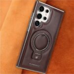 RIMBMAX Samsung Luxurious Classic PU Leather Magnet Mattel Stand Magsafe Case