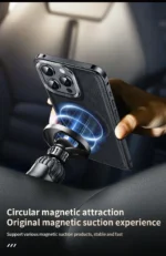 Luxury Leather Magsafe Side Metal Frame Aluminum Frame Shockproof Cover - Image 6