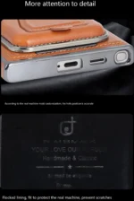 RIMBMAX Samsung Luxury Business Style Detachble Wallet Card Fold Kickstand Magnetic PU Leather Phone Case - Image 4