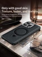 Luxury Premium Magnetic Side Metal Carbon Leather Phone Cases - Image 3