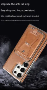 RIMBMAX Samsung Luxury Business Style Detachble Wallet Card Fold Kickstand Magnetic PU Leather Phone Case - Image 7