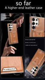 RIMBMAX Samsung Luxury Business Style Detachble Wallet Card Fold Kickstand Magnetic PU Leather Phone Case - Image 8