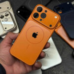 For iPhone 17 Pro 16 15 14 13 Pro Max With Apple Logo Cosmic Orange Magnetic Shockproof Back Lens protection Covers