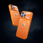 For iPhone 17 Pro 16 15 14 13 Pro Max With Apple Logo Cosmic Orange Magnetic Shockproof Back Lens protection Covers - Image 4