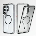 Samsung Galaxy S26 Ultra / S25 Ultra / S24 Ultra / S23 Ultra Single-sided Snap Buckle Metal Frame Frosted MagSafe Phone Case - Image 2