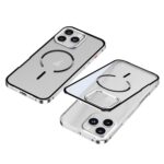 iPhone 17 / 16 / 15 Single-sided Snap Buckle Metal Frame Frosted MagSafe Phone Case - Image 3