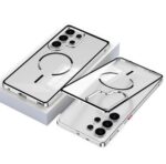 Samsung Galaxy S26 Ultra / S25 Ultra / S24 Ultra / S23 Ultra Single-sided Snap Buckle Metal Frame Frosted MagSafe Phone Case