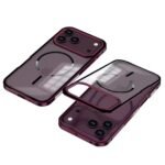 iPhone 18 / 17 / 16 / 15 Single-sided Snap Buckle Metal Frame Frosted MagSafe Phone Case