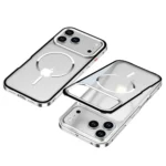 iPhone 17 / 16 / 15 Single-sided Snap Buckle Metal Frame Frosted MagSafe Phone Case - Image 2