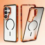 Samsung Galaxy S26 Ultra / S25 Ultra / S24 Ultra / S23 Ultra Single-sided Snap Buckle Metal Frame Frosted MagSafe Phone Case - Image 2